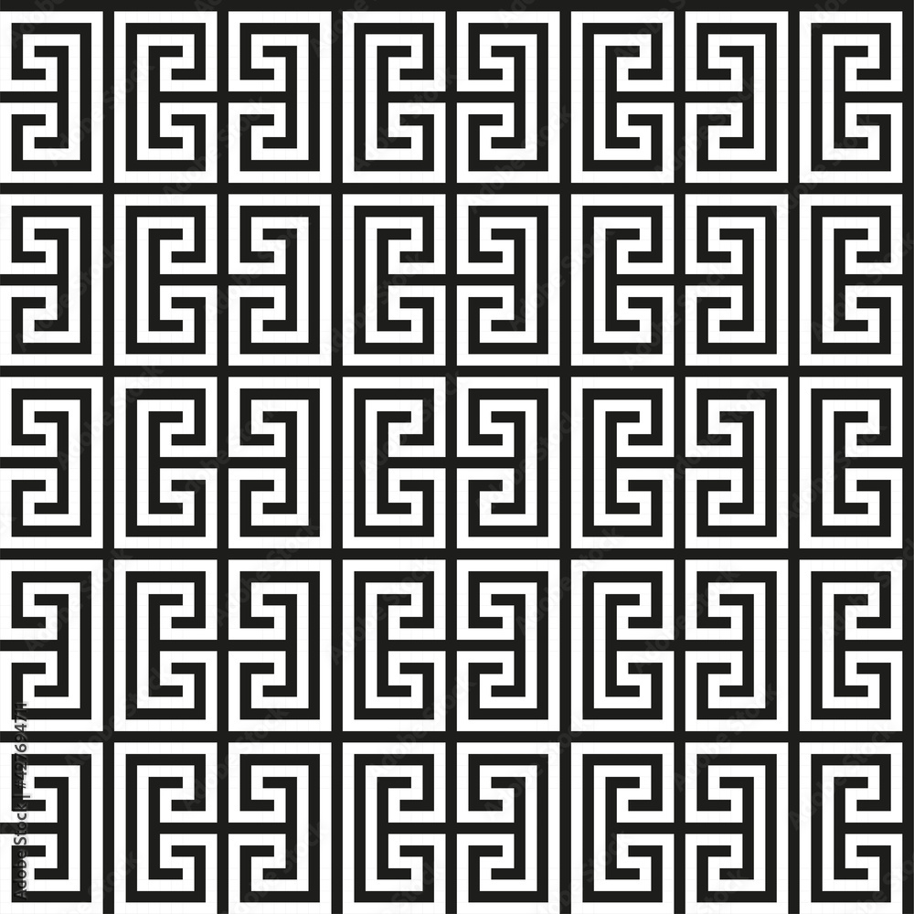 Greek key seamless pattern. Geometric meander. Abstract vector vintage background Greek key seamless pattern. Geometric meander. Abstract vector vintage background