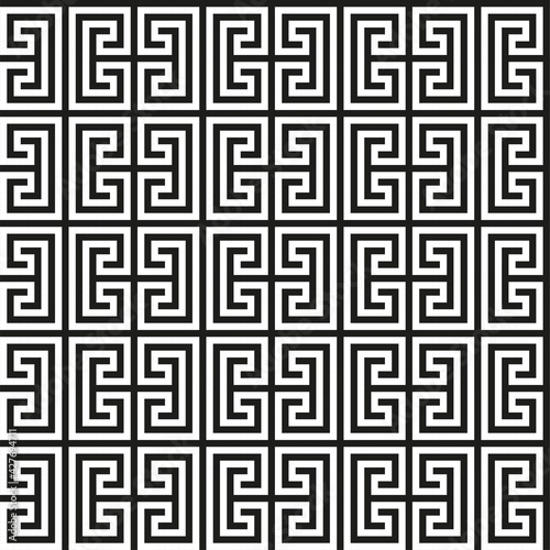 Greek key seamless pattern. Geometric meander. Abstract vector vintage background