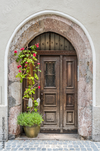 An old entrance door. © karamysh