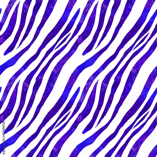 Animal print illustration. Abstract seamless patterns of skin of wild animals. White spots on a purple background. 