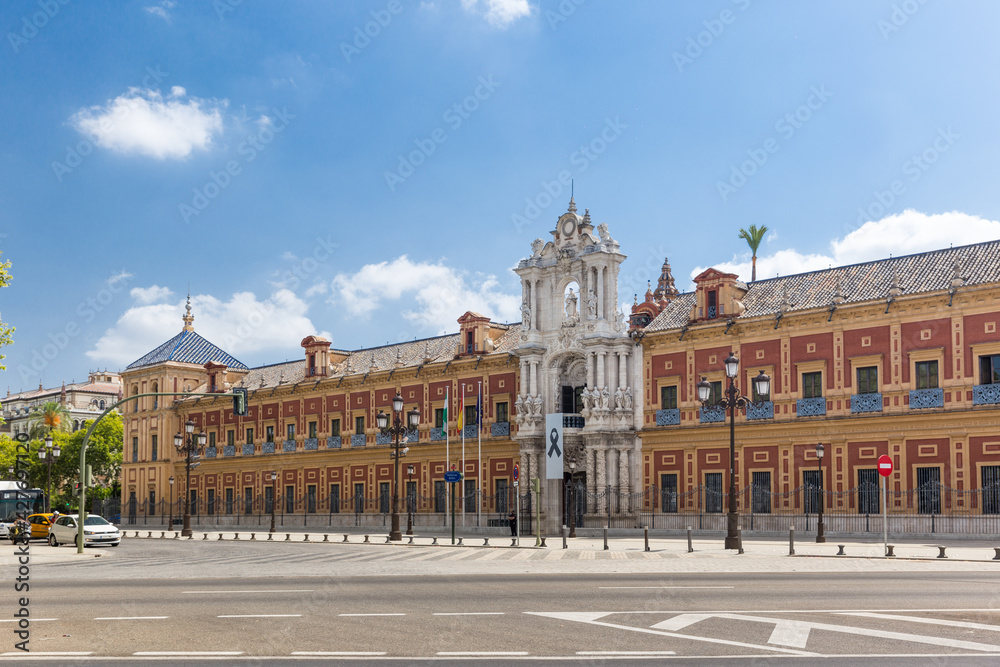 The Palace of San Telmo, in the center of Seville. Is the seat of the presidency of the Andalusian Autonomous Government. Builded in 1682 - Baroque architecture. 
