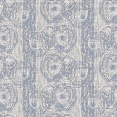 Keuken achterwand Landelijke stijl patronen Seamless french farmhouse geo abstract linen printed fabric background. Provence blue gray pattern texture. Shabby chic style woven background. Textile rustic scandi all over print effect. Watercolor.  © Limolida Studio