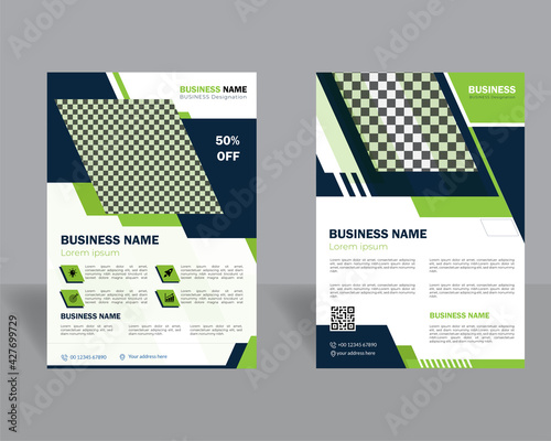 Natural color business flyer template 