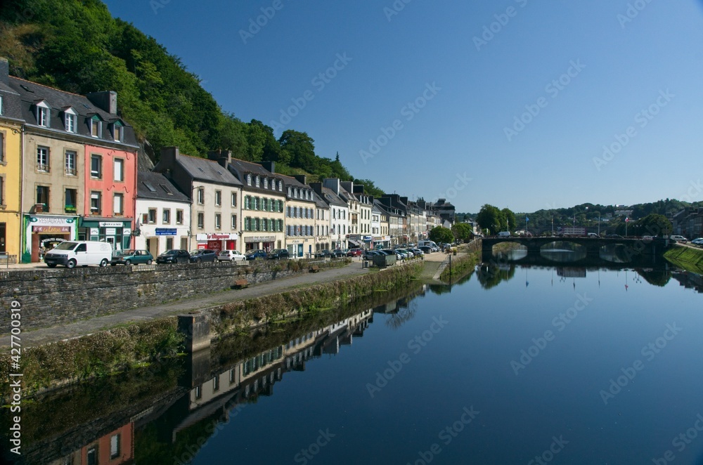 Chateaulin France - 14 June 2017 - Aulne River in Chateaulin in Bretagne France