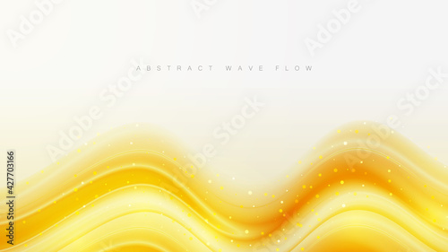 Yellow abstract wave Design wave flow element