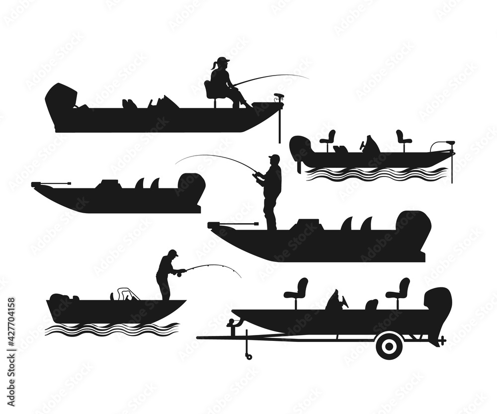 Bass Boat Svg File, Bass Fishing Svg, Gone Fishing, Fishing Boat