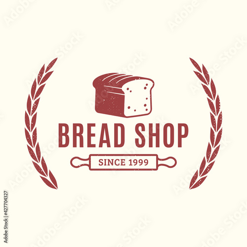 Bread logo for bakery on white background