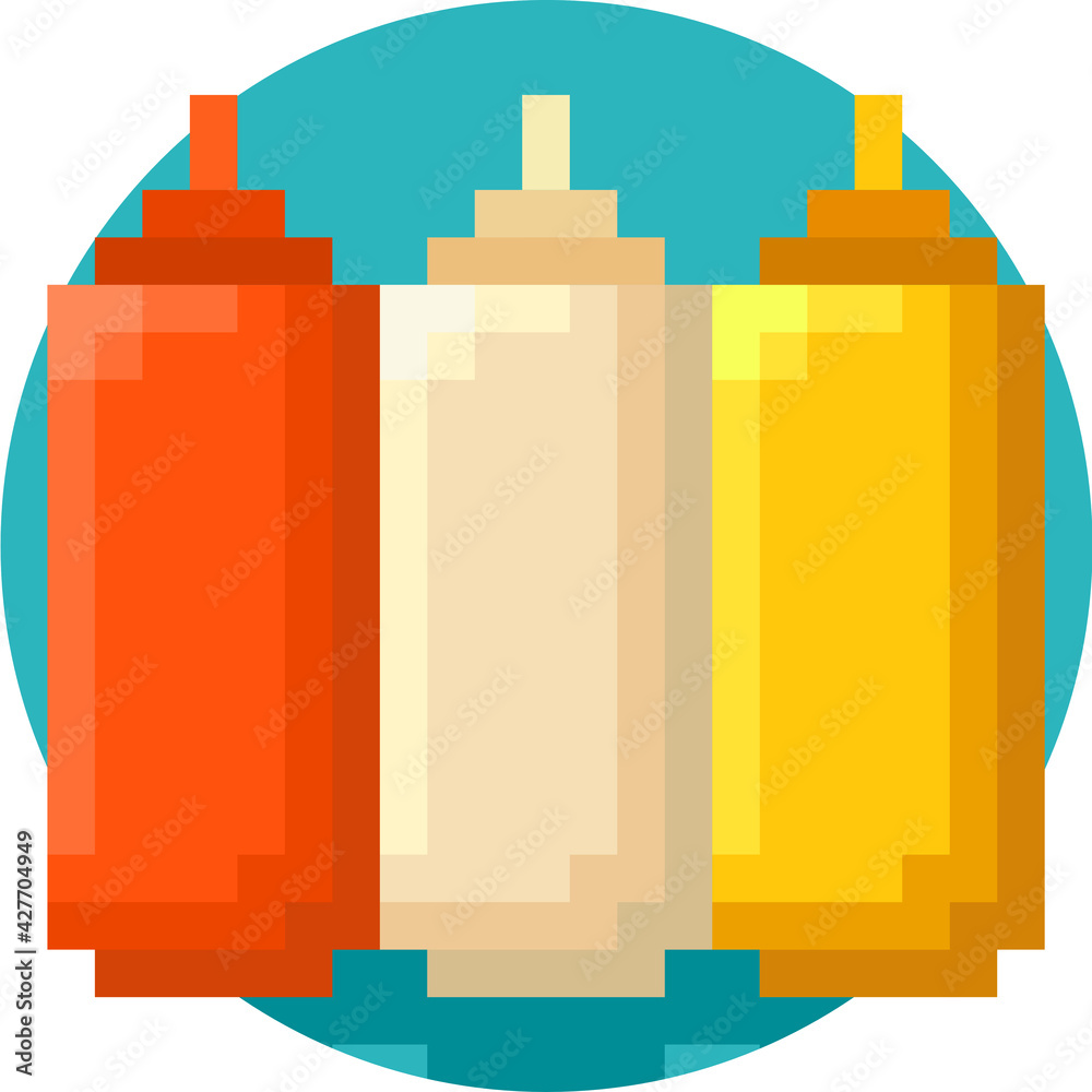 Fast Food and Beverages Vector in 8-Bit Retro Pixel Art Stock Vector ...