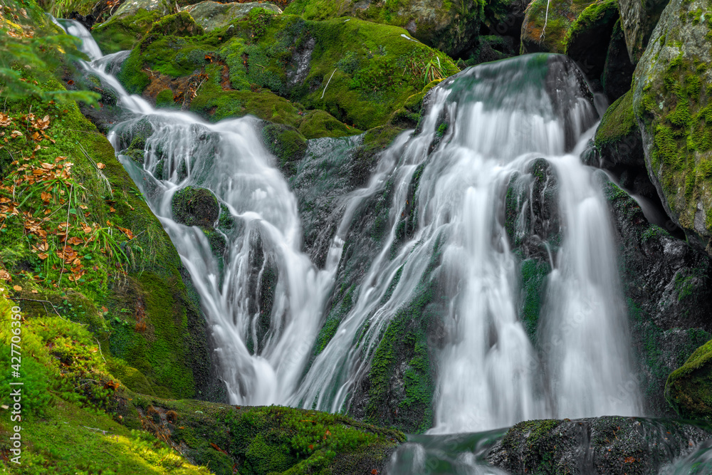 Cerna strz waterfall on Cerny creek in Sumava national park