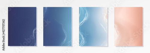 Colorful Summer banners, ocean tropical backgrounds, sea, surf beach paper cut. Beautiful top view cards, posters, flyers, party invitations. Summertime template collection.