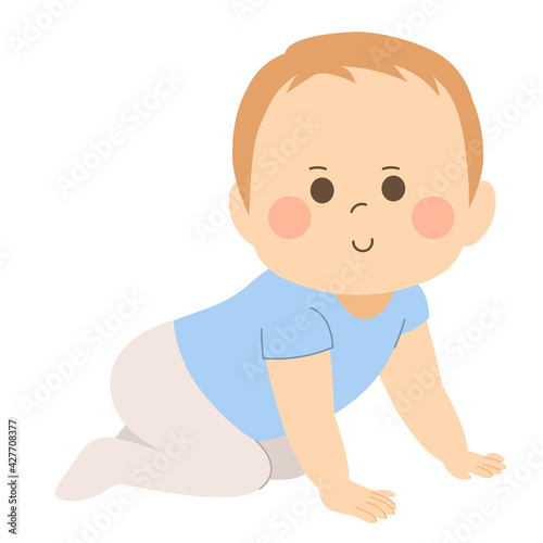 Baby boy learning to make f...