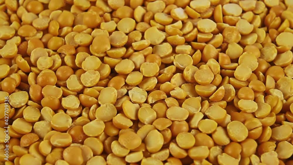 Yellow peas close up rotation, able to loop
