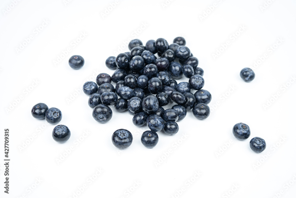 Group of fresh ripe blueberries on white background Group of fresh ripe blueberries on white background
