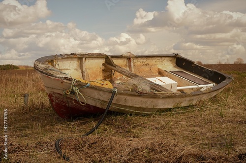 old boat on the beach