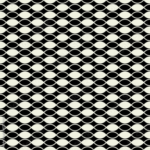 Checkered cells pattern. Seamless empty cells. Black and white colors.