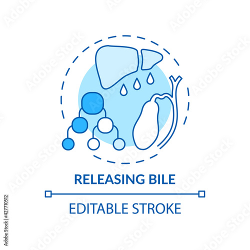 Фотография Releasing bile concept icon