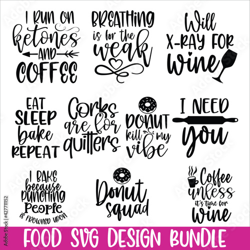 Funny sayings for kitchen or restaurant quotes design SVG craft Bundle Cut Files for Cutting Machines like Cricut and Silhouette