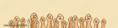 demonstration protesters rally vector banner