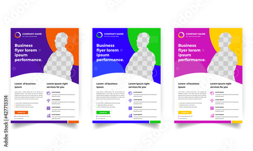 Business Modern A4 Flyer Template
 • Easy to edit
• RGB/CMYK color mode
• A4 Size
• Free Font
• Place your own photo, image, or banding