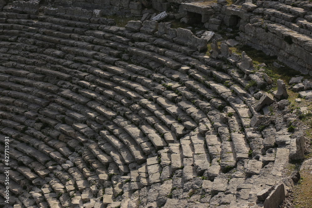 Ruined ancient amphitheater in Selge, Turkey Ruined ancient amphitheater in Selge, Turkey