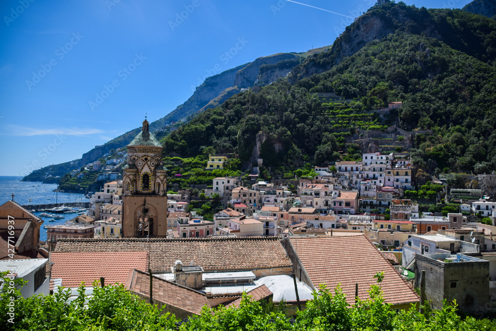 View in Positano, Amalfi coast, Italy