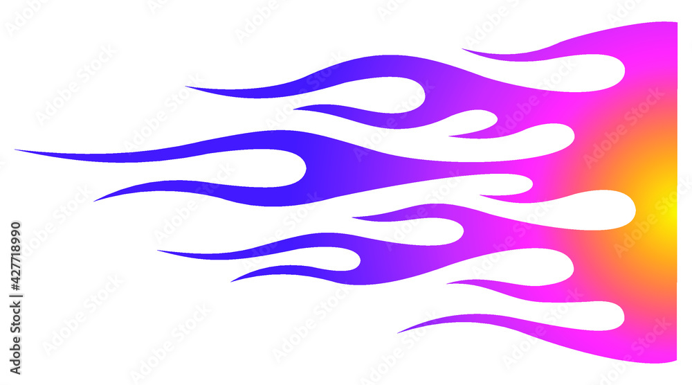 Vector flame for motorcycle and car decoration. Ideal for decal, sticker airbrush stencil and tattoo too.