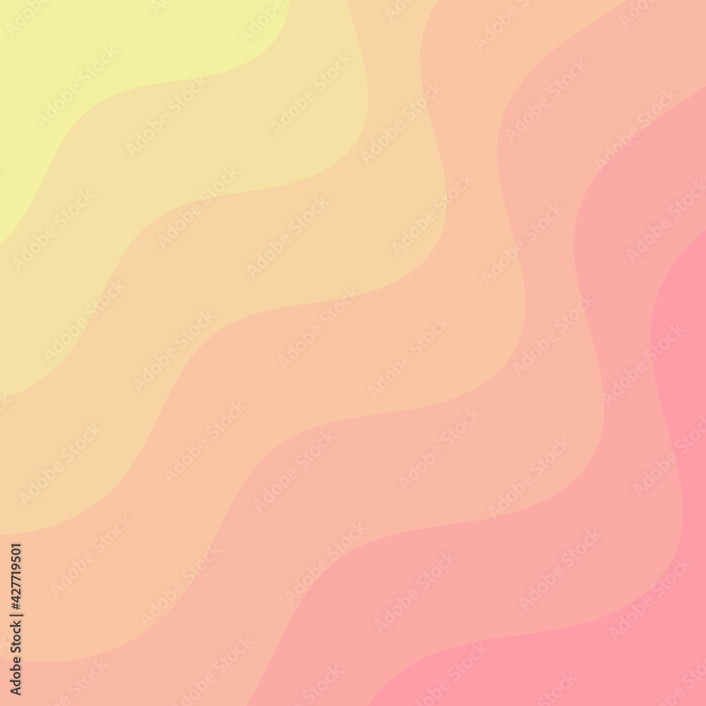 Cream and pink gradient background. Organic shape. Abstract background. Vector geometric elements. Cream and pink wave background. Cream and pink wallpaper.