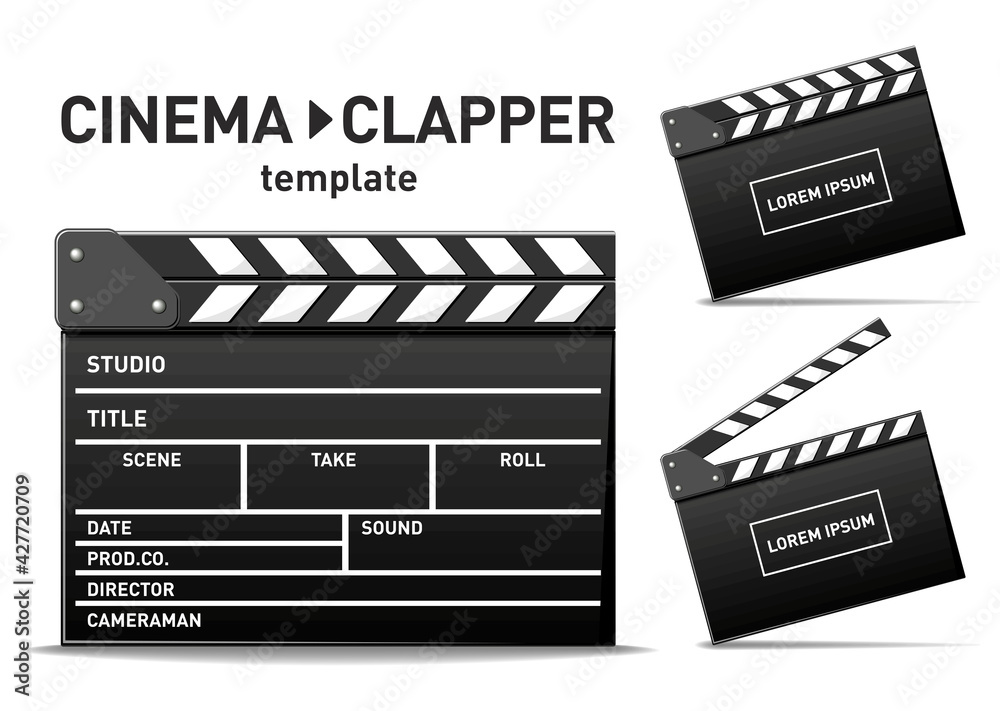 Download Clapper Board Vector for Movie or Film for free