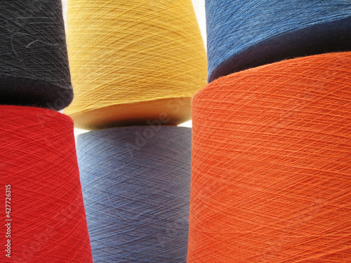 Cotton yarn cones in mix color shades, (this are 100% cotton yarn)