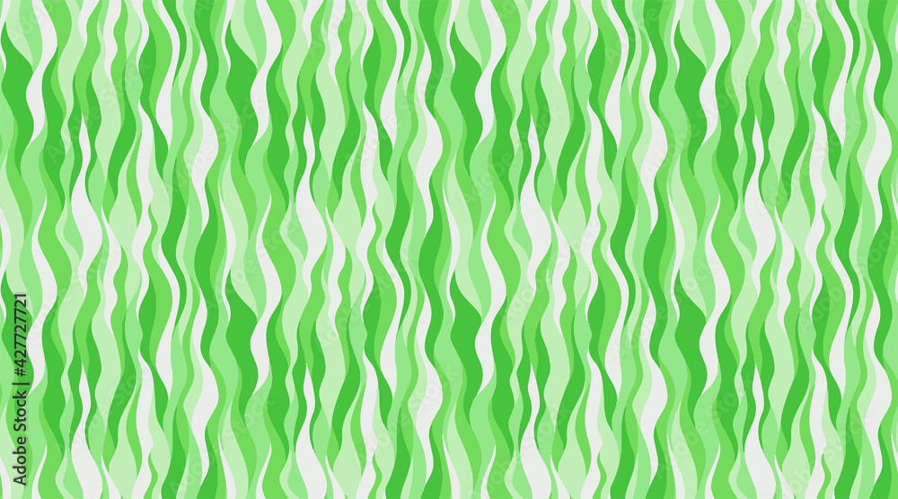 Full seamless green vertical lines pattern vector for decoration. Texture design for textile fabric printing and wallpaper. Grunge model for fashion and home design.