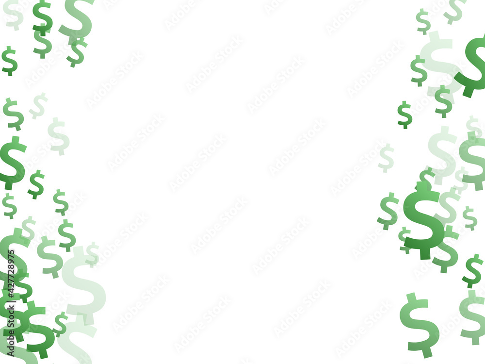 Green dollar symbols flying money vector Green dollar symbols flying money vector