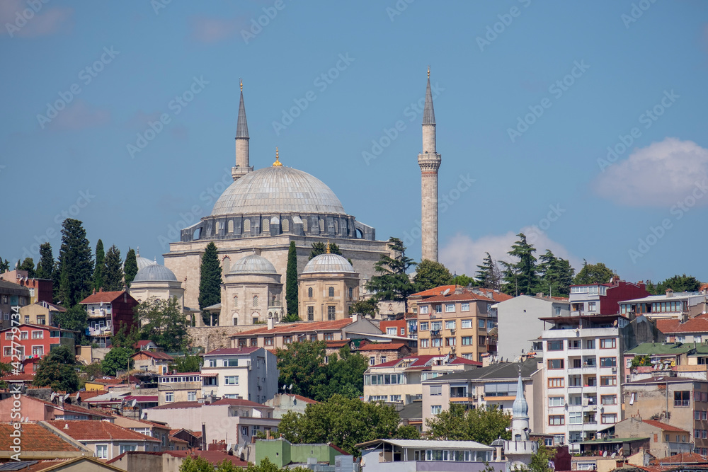 Yavuz Sultan Selim Mosque complex view in Istanbul