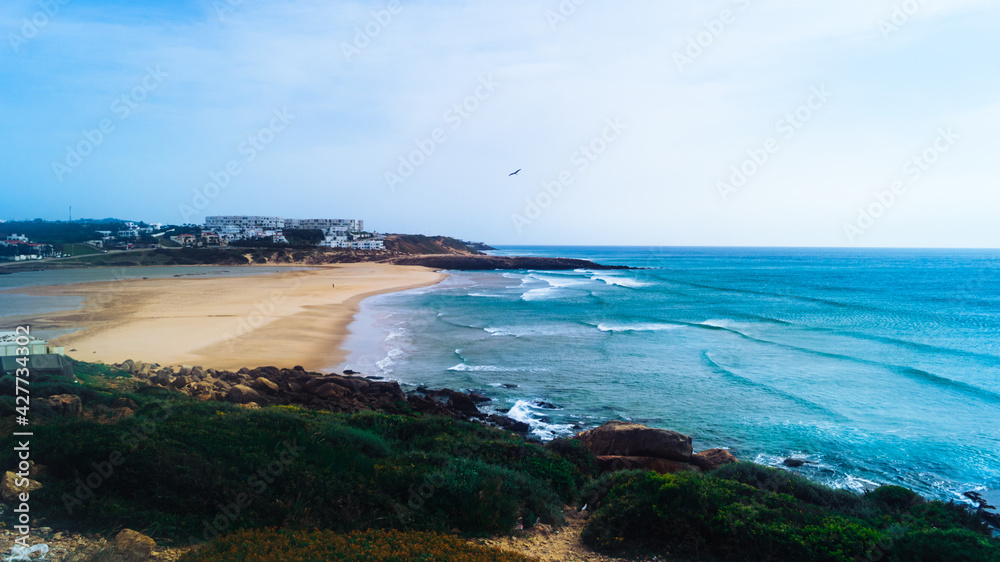 pictures sea coast and rocks in tanger marooco