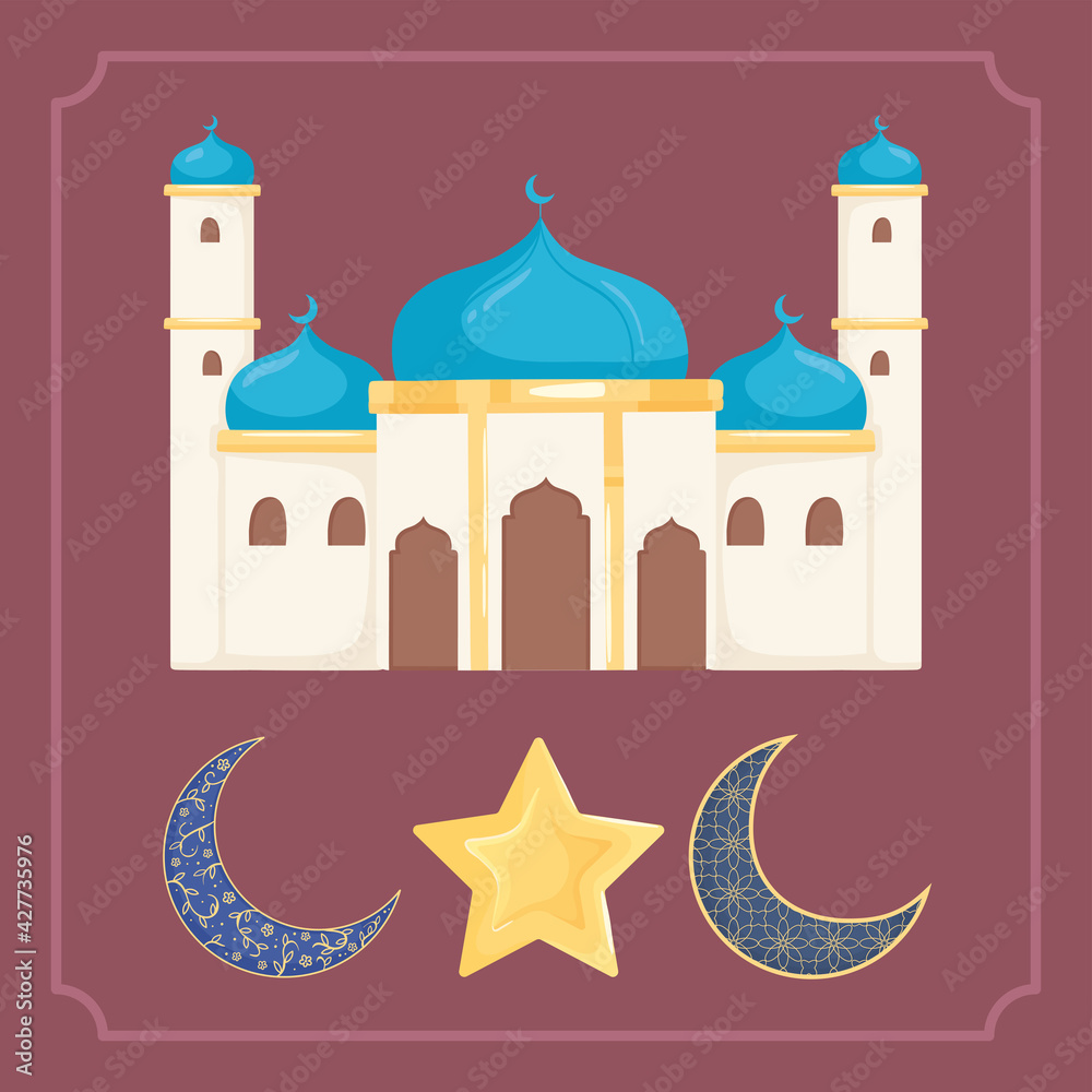arabic mosque moon