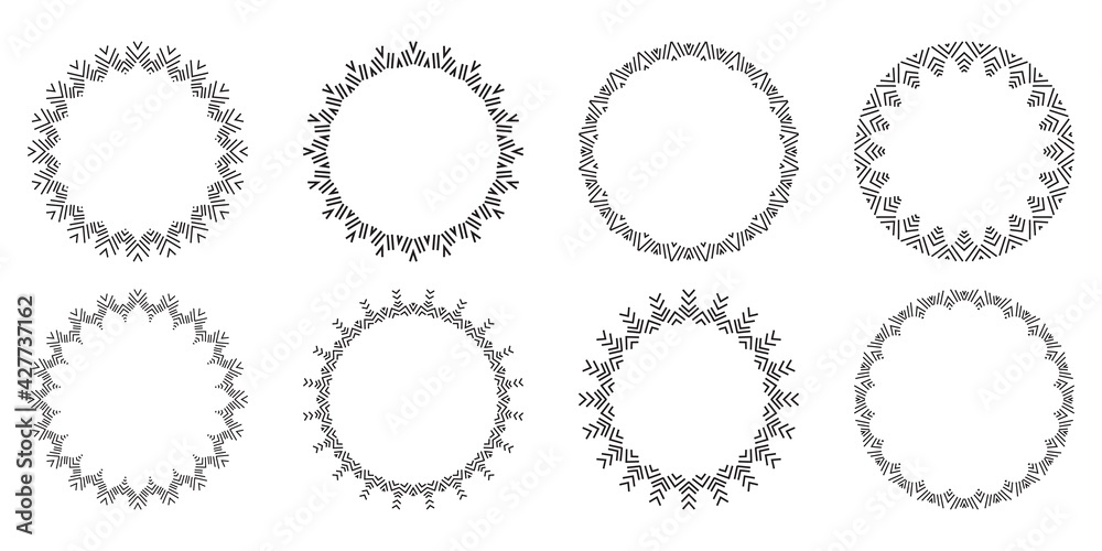 Collection of Round Decorative Border Frames. Retro design. Vintage templates. Elements for wedding, holiday and greeting cards design. Vector illustration. Collection of Round Decorative Border Frames. Retro design. Vintage templates. Elements for wedding, holiday and greeting cards design. Vector illustration.