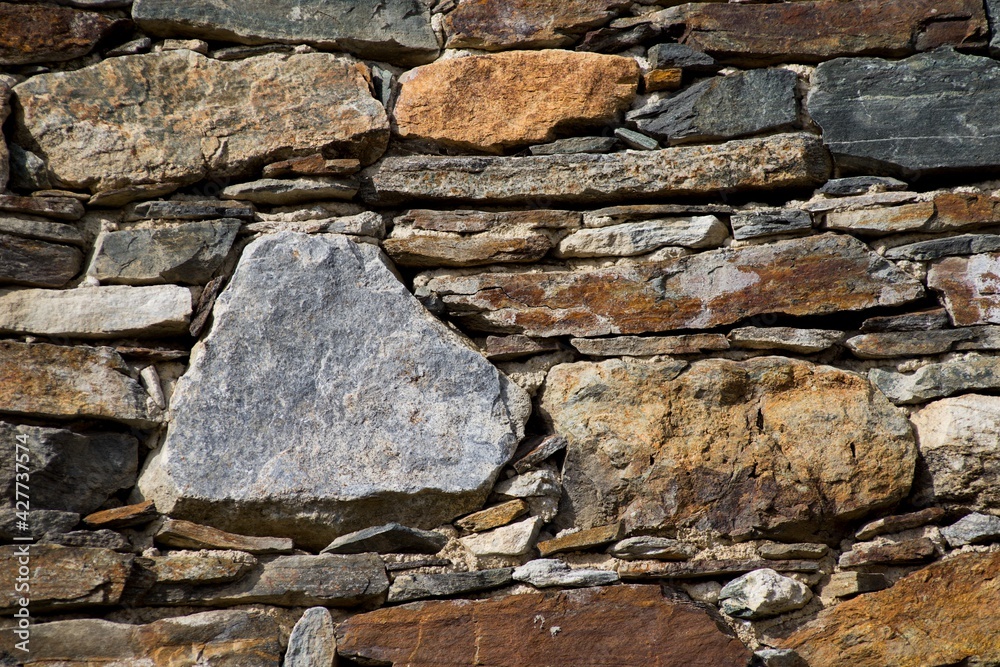 Fototapeta premium Old stone wall detail for background. 