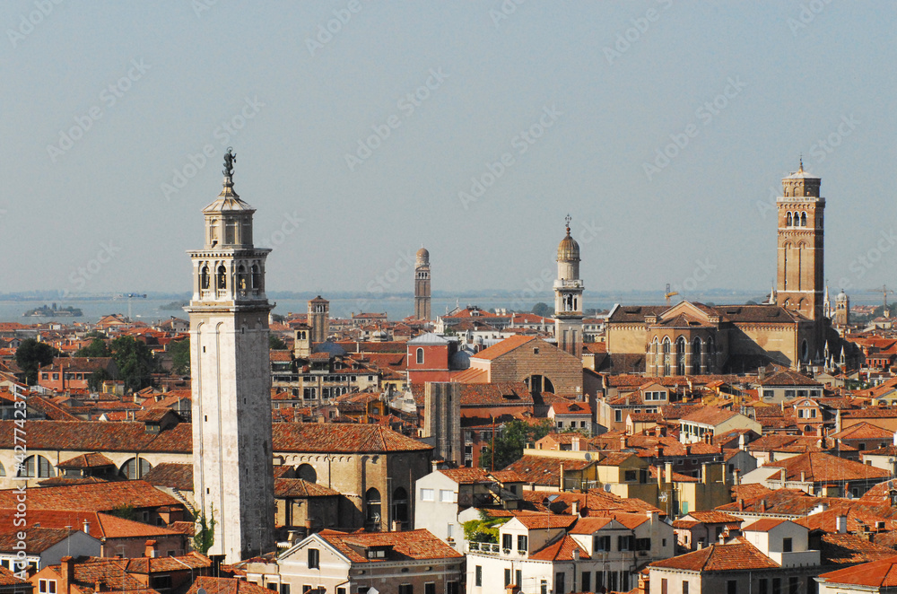 Italy- Venice- Aerial Overview of The City Skyline
