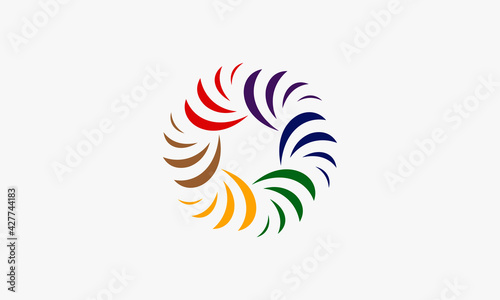 curved twisted logo. creative icon. vector illustration.