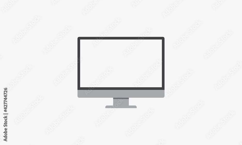 monitor computer vector illustration on white background. creative icon. monitor computer vector illustration on white background. creative icon.
