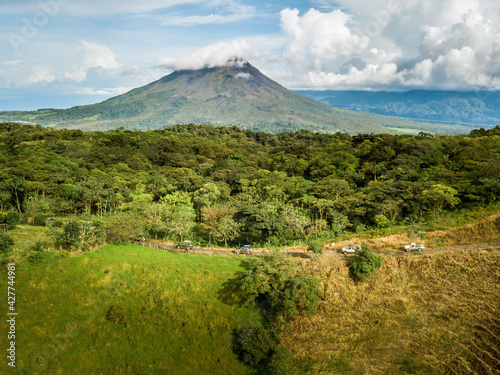 Arenal volcano aerial view  Costa Rica