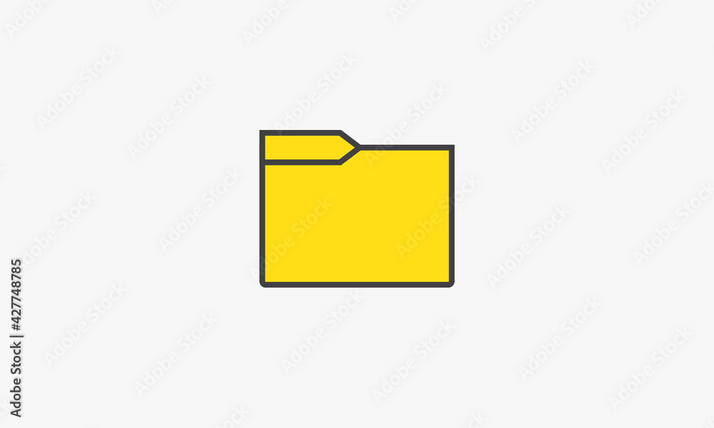 folder yellow icon. vector illustration. folder yellow icon. vector illustration.