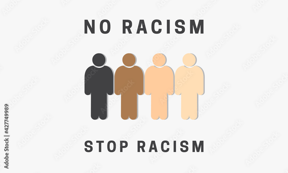 no racism stop racism vector illustration.