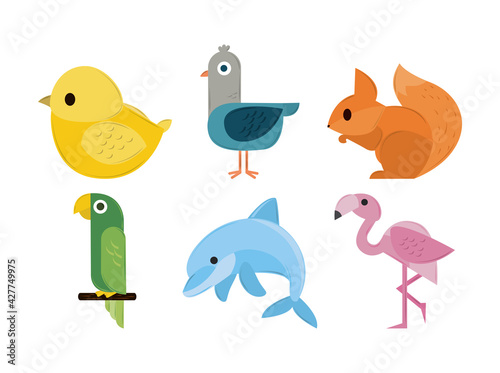 set animals geometric