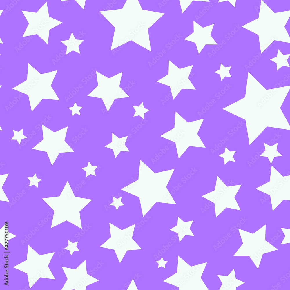 white vector stars on a purple background. seamless print for clothing or print. abstract stars. white vector stars on a purple background. seamless print for clothing or print. abstract stars.