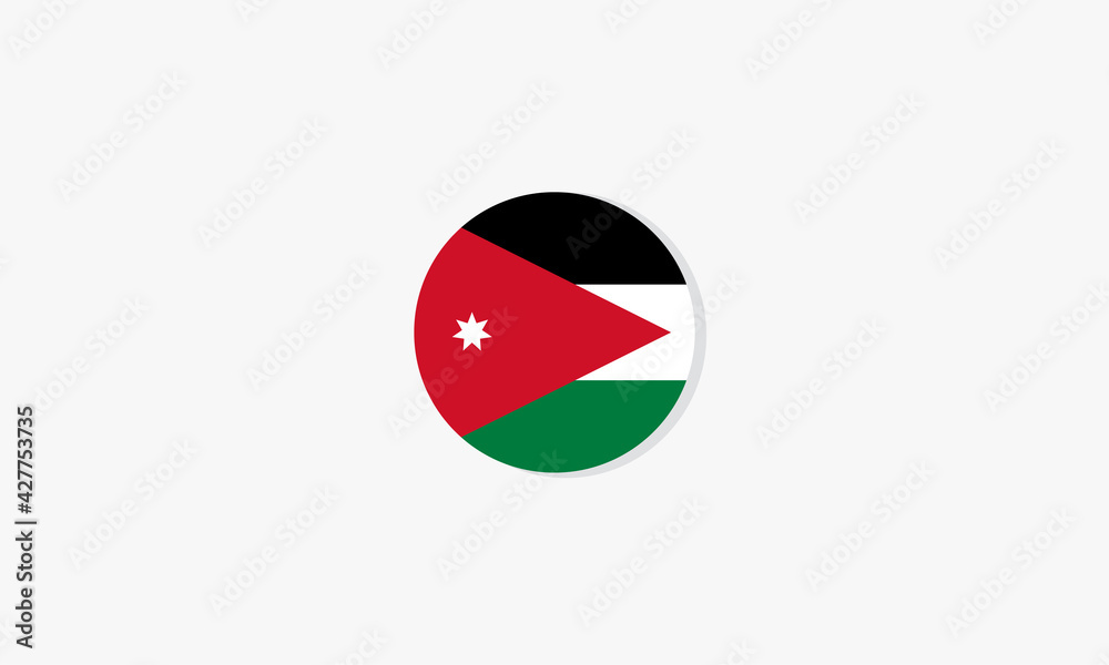 Naklejka premium jordan circle flag graphic design vector.