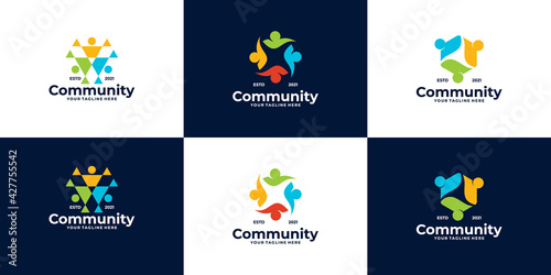team work or community Logo Design idea