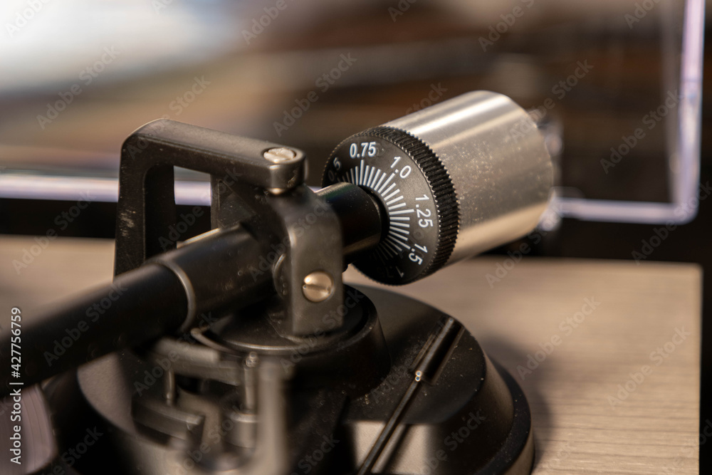 Fototapeta premium Tone Arm Weight of a Record Player