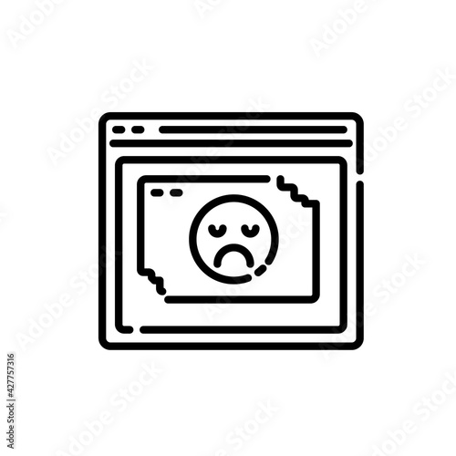 Free Download thin line with sad emoji. error program concept icon. Dizzy emoji icon. Trendy Dizzy emoji logo concept on white background from Emoji collection - GFXLoad