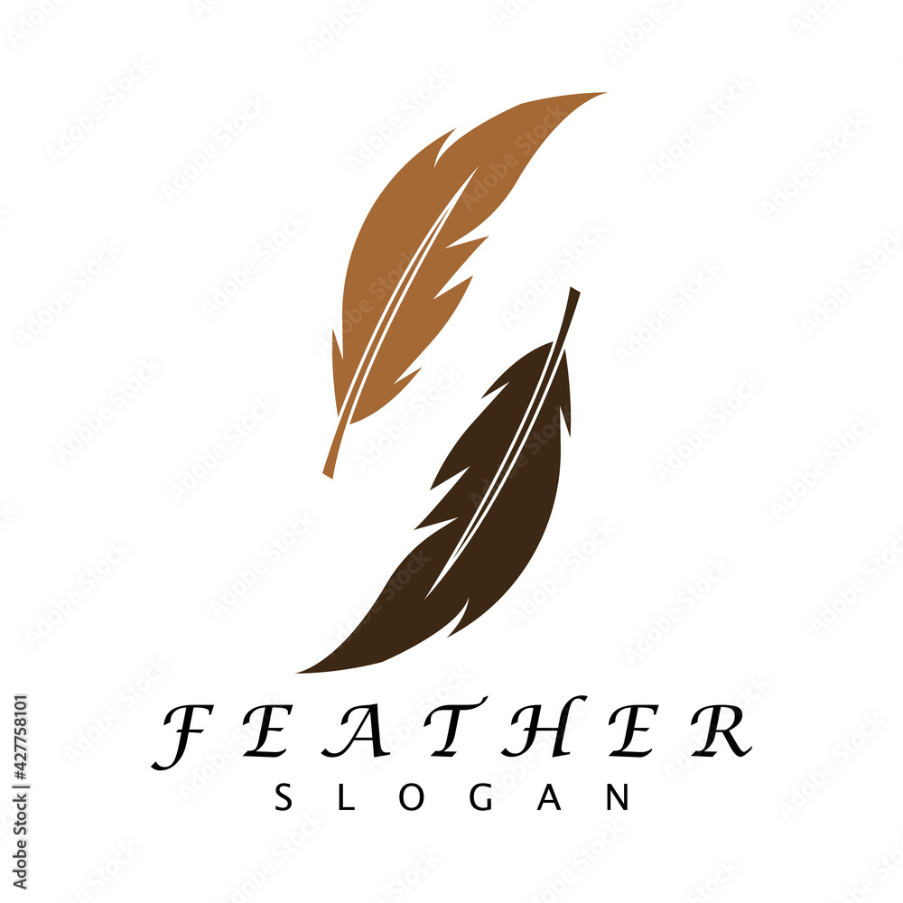 Feathers Logo Template vector symbol nature Feathers Logo Template vector symbol nature