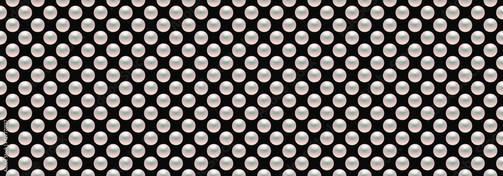 Pearls on black background. Seamless vector illustration. Pearls on black background. Seamless vector illustration.